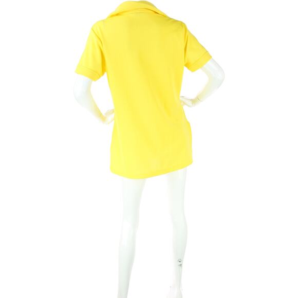 Vintage Disco Yellow Go-Go Mini Dress Shirt - Picture 3 of 4